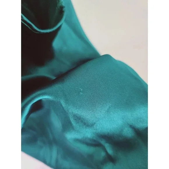 Victorias Secret Country Satin Silky Monogram Emerald Green Tank Top Camisole L - Picture 13 of 13